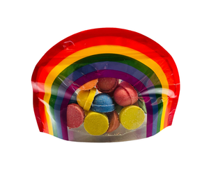 Fruity Scented Mini Bath Bombs in Rainbow Reusable bag