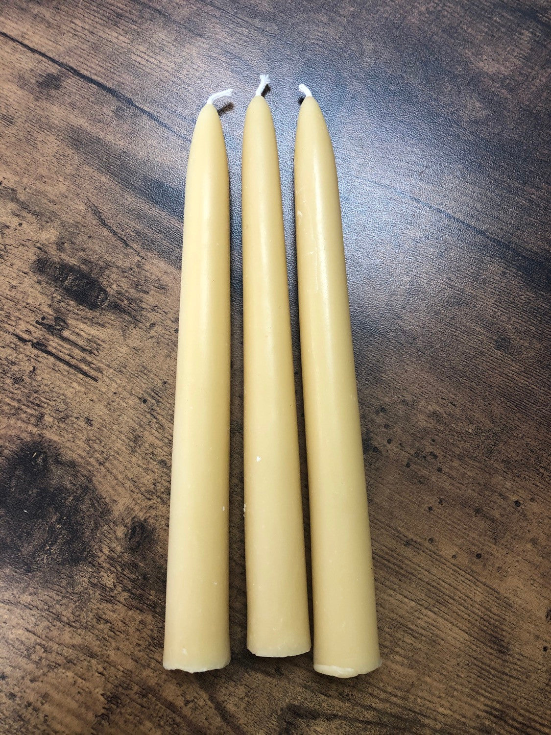 100% Pure Natural Yellow Beeswax Taper Candles