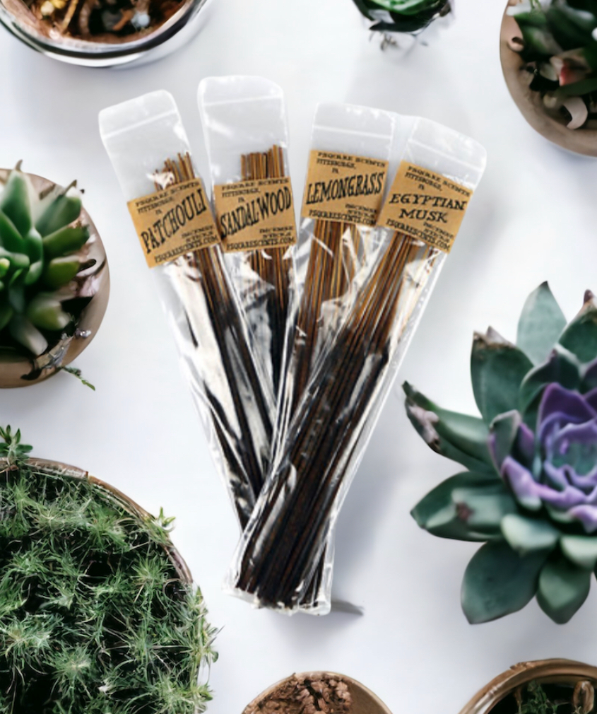 INCENSE SAMPLE PACKS - Pick 10 Scents - 2 sticks per scent in individual bags to