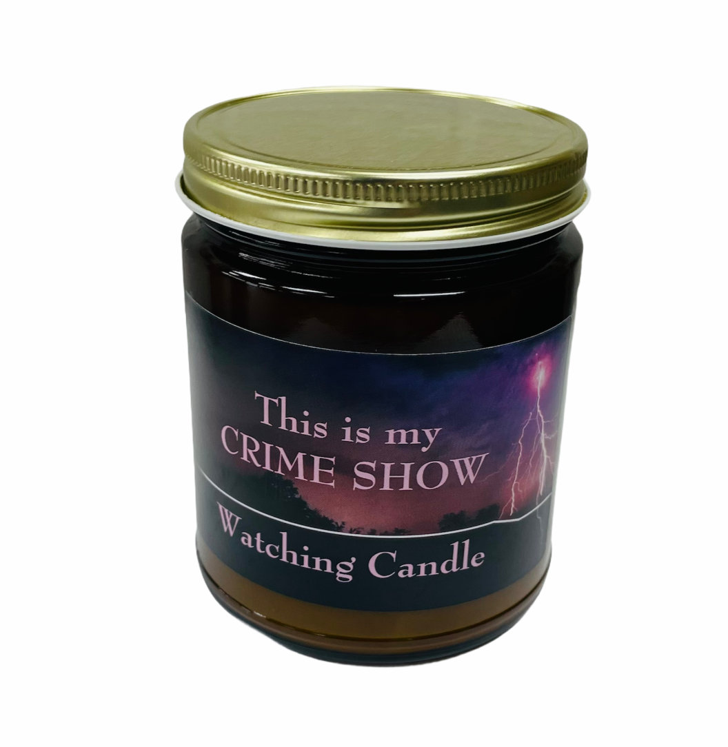 This is my CRIME SHOW Watching Candle