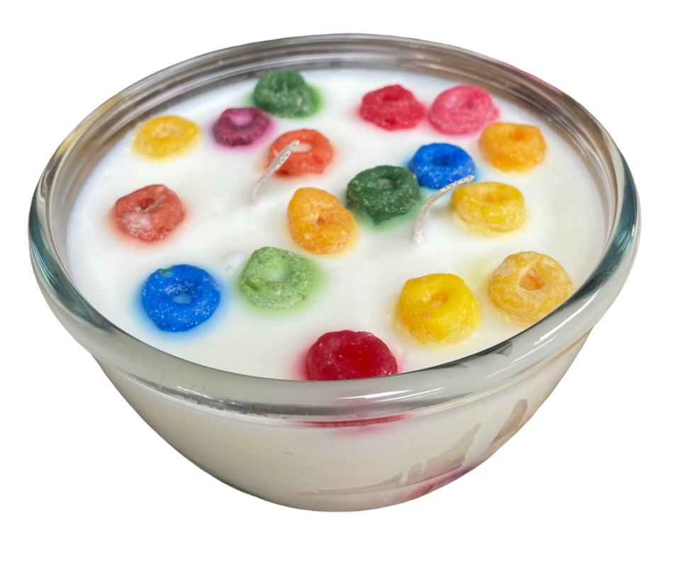 2 Wick Cereal Bowl Candle Novelty Fruity Cereal Scent
