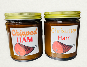 Chipped Chopped Ham Soy Wax Candle Novelty Fun Meat Scent