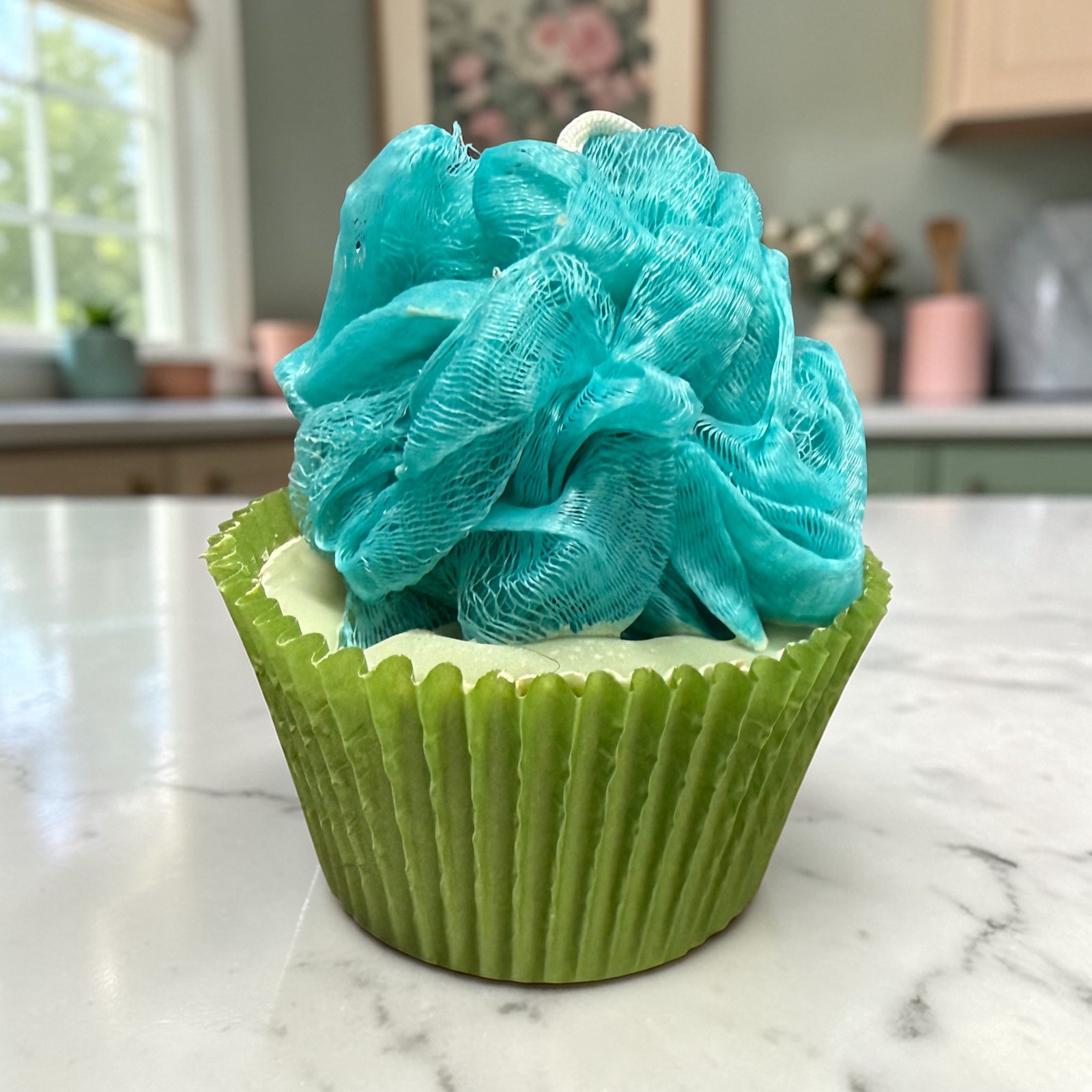 'Loofah Cupcake Soap (Exfoliating Loofah Soap | Cold Process | 5.5–6.5 oz)