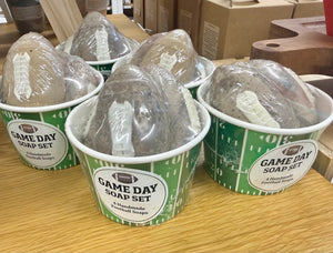'Game Day Football Soap Set (4-Pack Novelty Soap Gift | Cold Process | 7.2 oz)