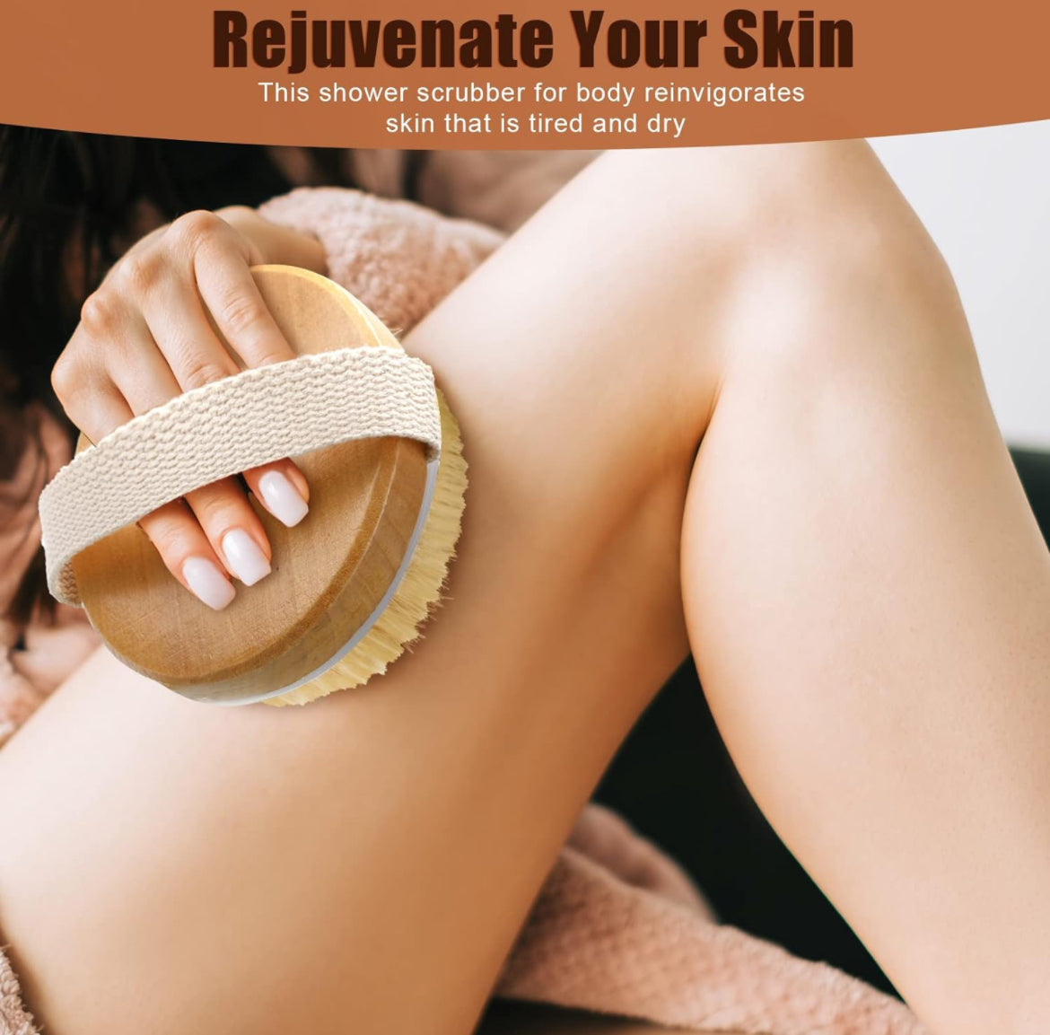 Circle Wood Body brush - Dry Brushing