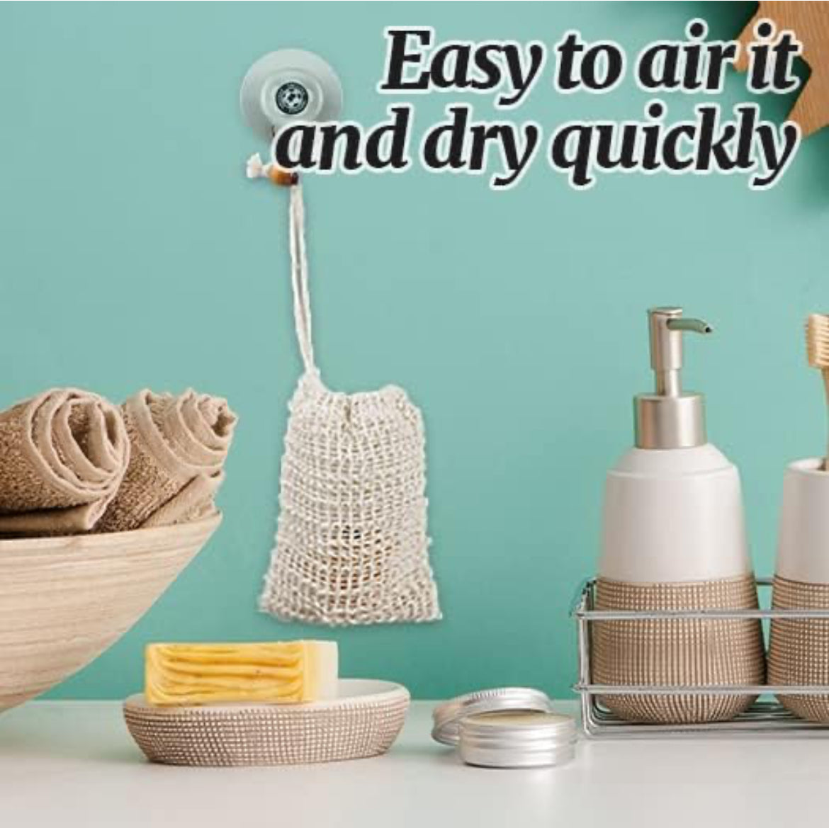 Exfoliating mesh Soap Bags 100% natural