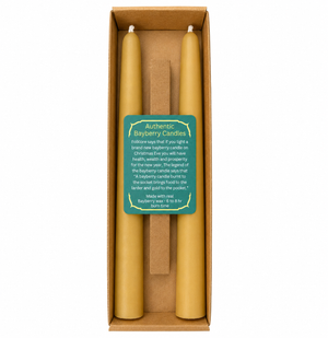 Authentic Bayberry Taper Candles | Traditional Myrtle Wax Holiday Candles