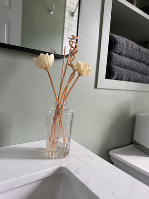 Flower Reed Diffuser | Luxury Flameless Home Fragrance | Decorative 6 oz Scent Diffuser