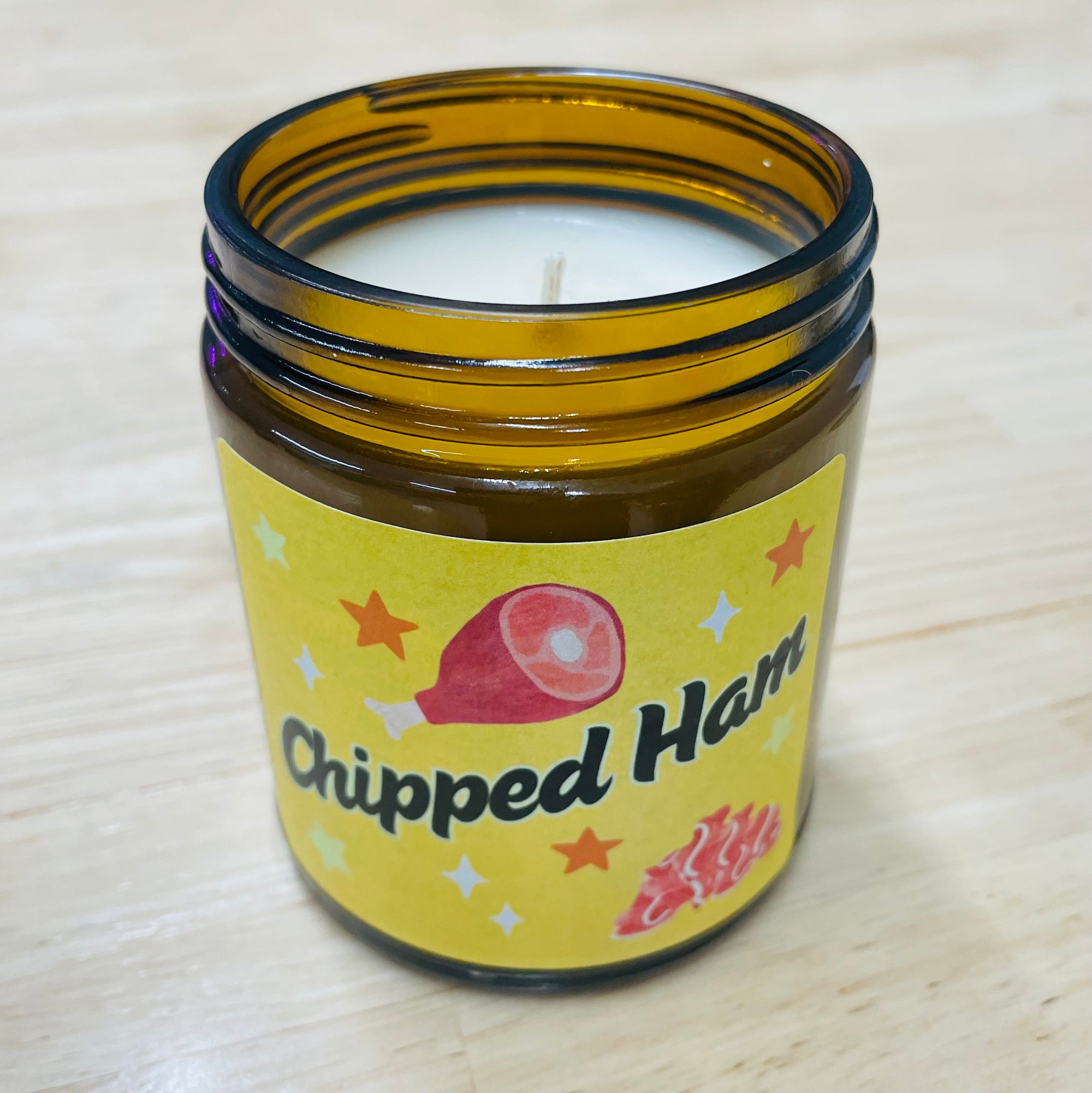 Chipped Chopped Ham Candle - Novelty Soy Wax Candle - Funny Smoked Maple Meat Candle