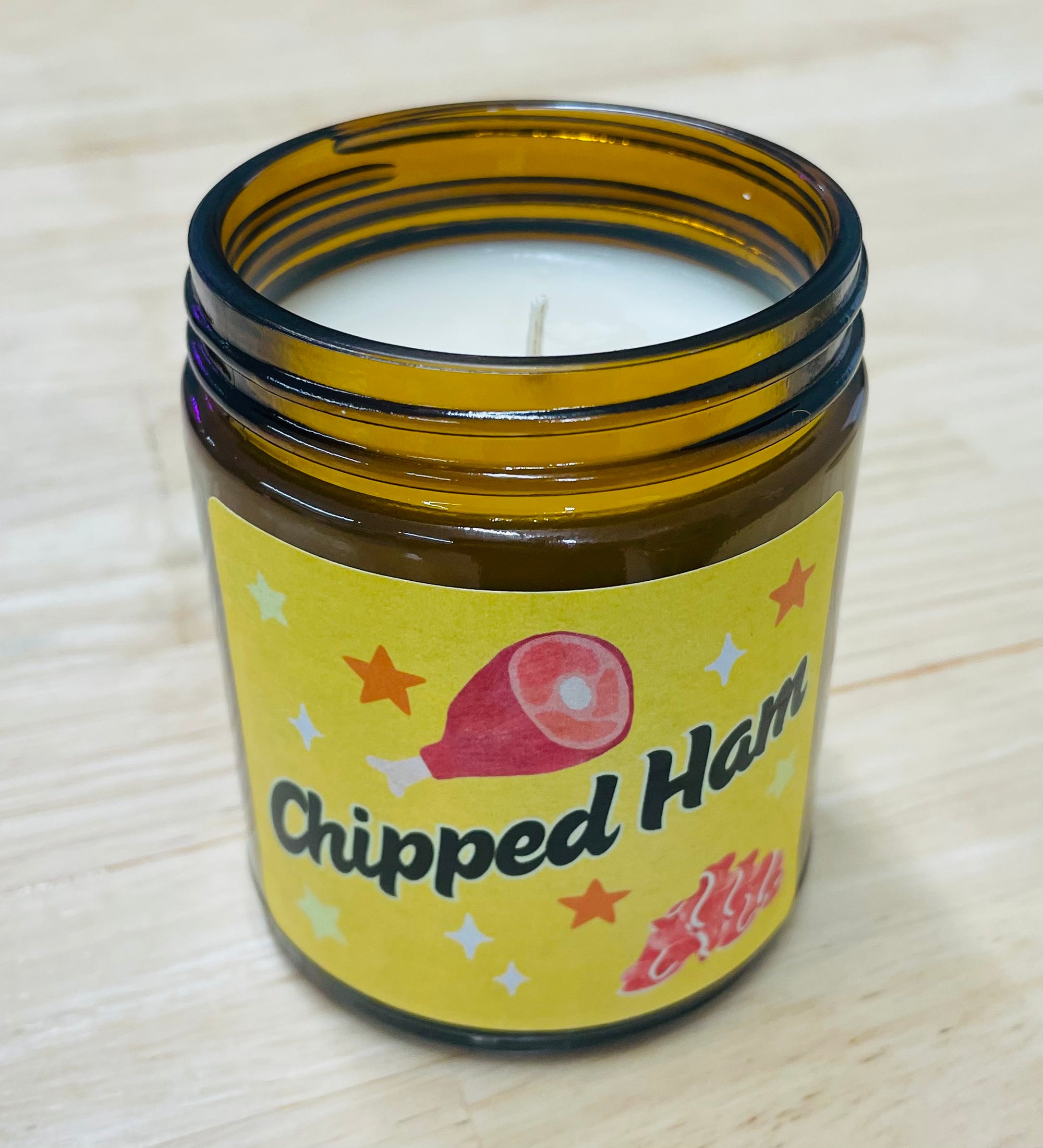 Chipped Chopped Ham Candle - Novelty Soy Wax Candle - Funny Smoked Maple Meat Candle