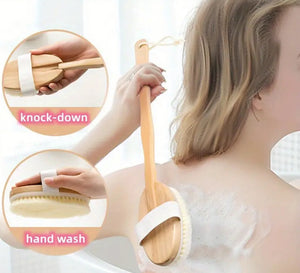 Long Wooden Handle Back Scrubber