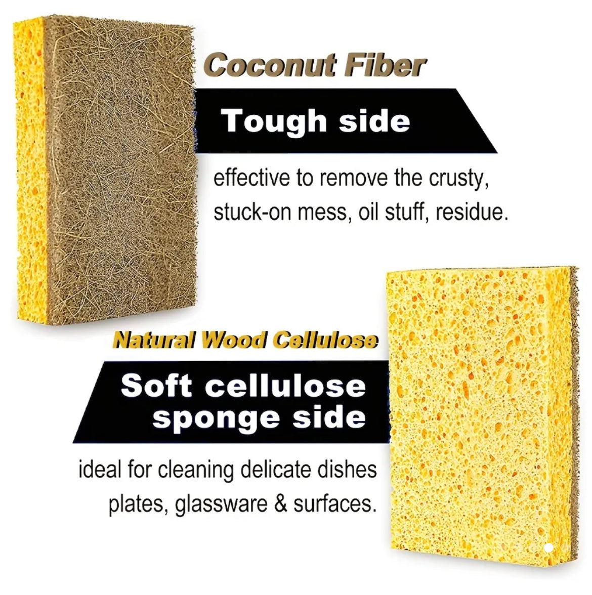 Natural Cellulose coconut fiber scrubber sponge