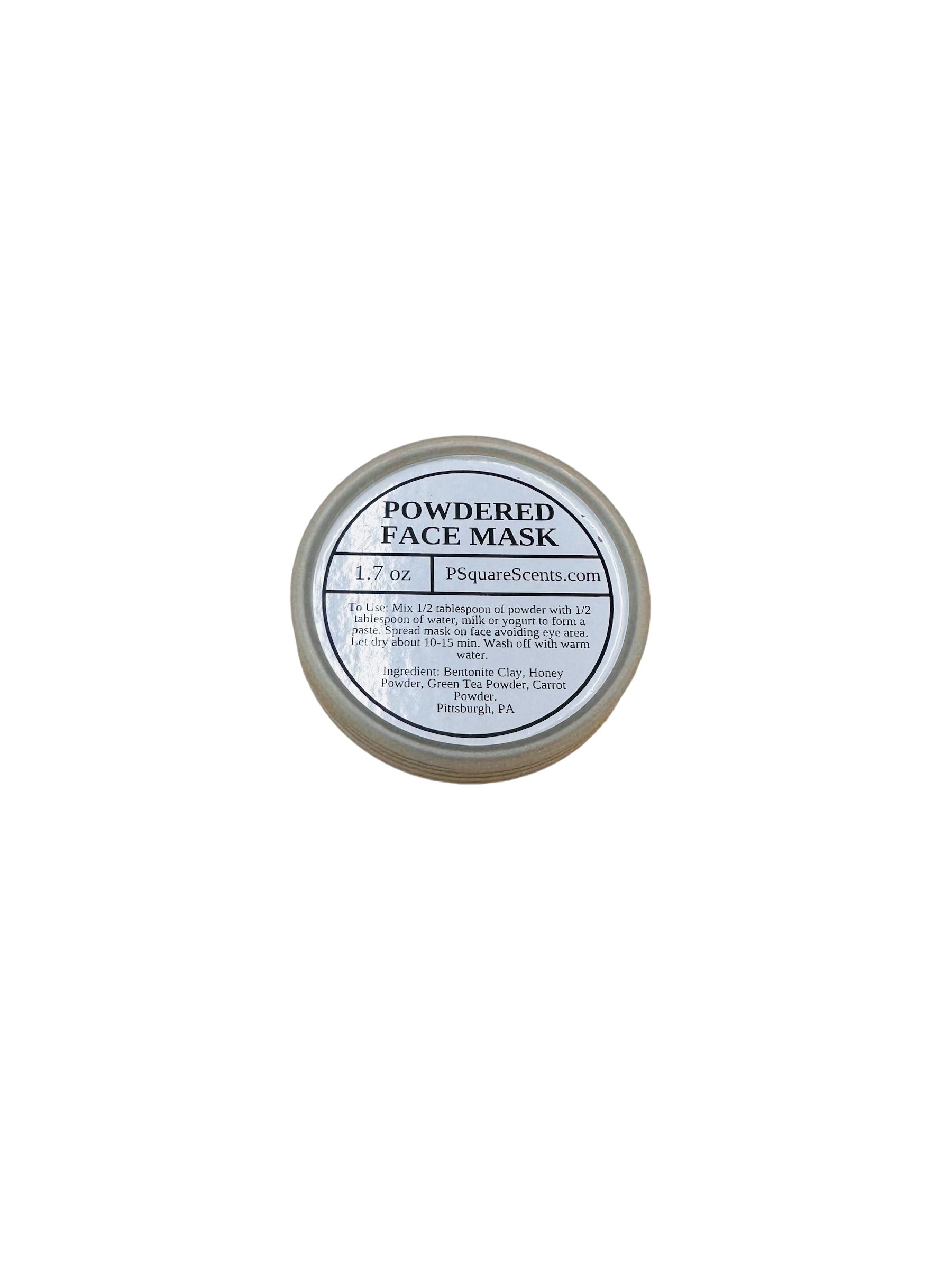 Honey & Green Tea Clay Face Mask Powder | Natural Bentonite Clay