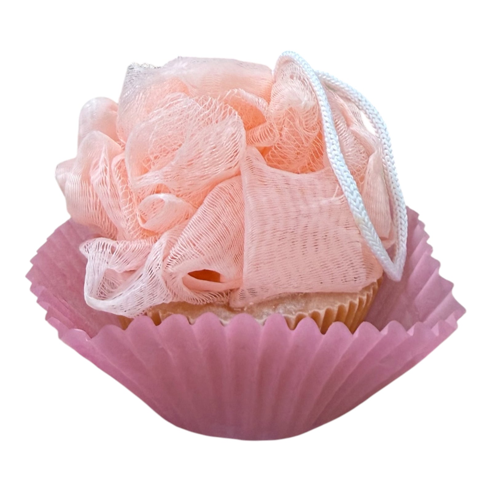 Loofah Cupcake Soap (Exfoliating Loofah Soap | Cold Process | 5.5–6.5 oz)