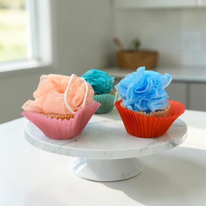 Loofah Cupcake Soap (Exfoliating Loofah Soap | Cold Process | 5.5–6.5 oz)