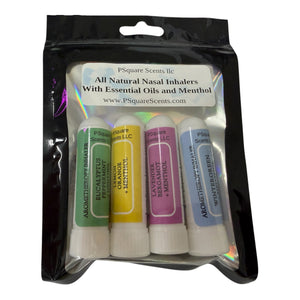 Essential Oil Nasal Inhalers | Aromatherapy Inhalers with Pure Essential Oils & Menthol