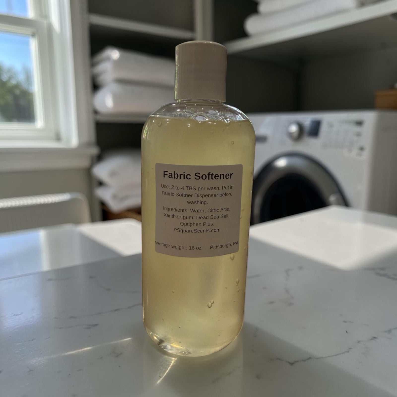 Handmade Liquid Fabric Softener | Natural Laundry Softener | Fresh Scent Laundry Care | 16 oz