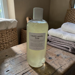 Liquid Laundry Soap – Plant-Based Coconut Cleanser – Low Suds HE Friendly Detergent – 16 oz