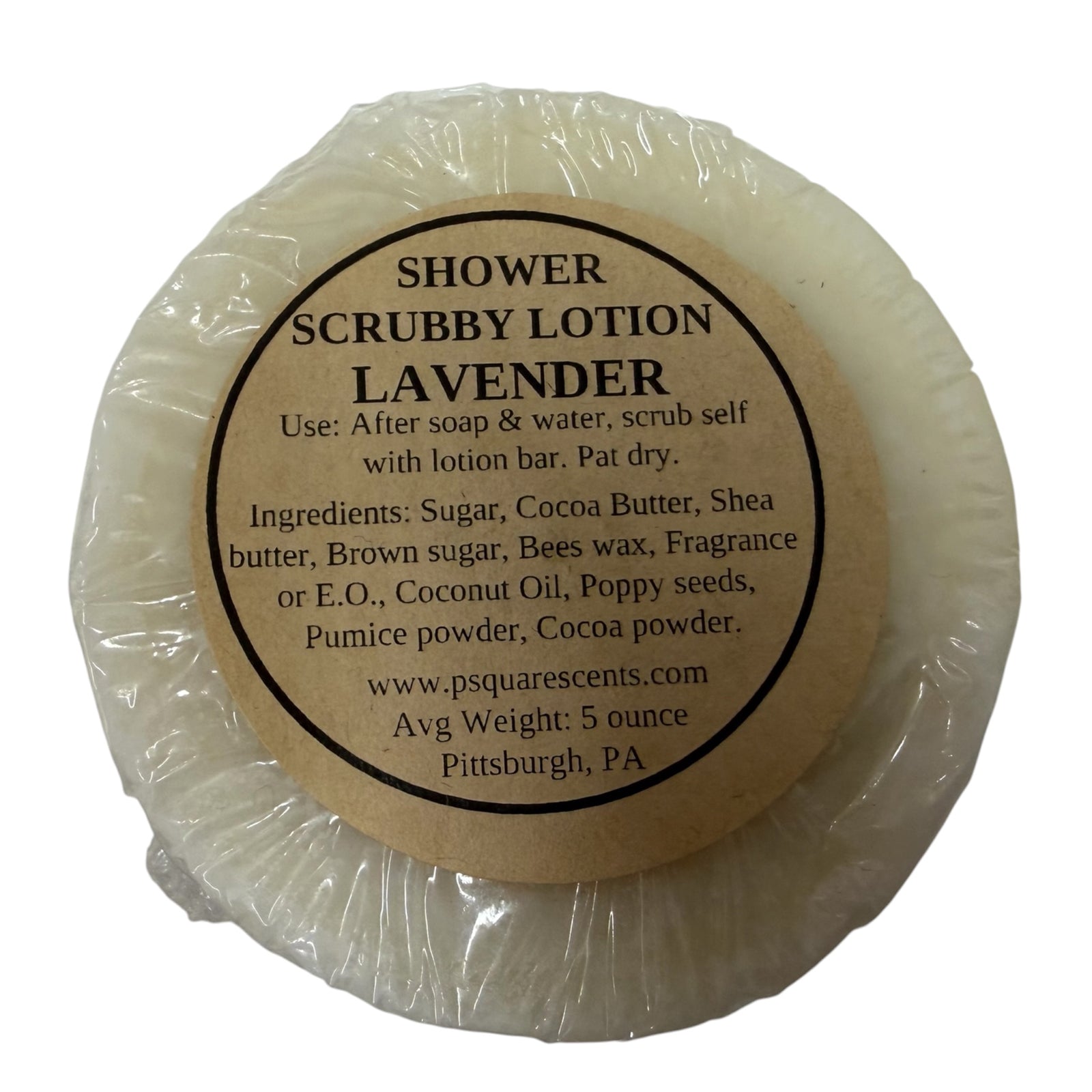 Shower Scrubby Lotion Bar | Exfoliating Sugar Scrub Bar & Moisturizing Body Lotion Bar | Handmade Bath & Body