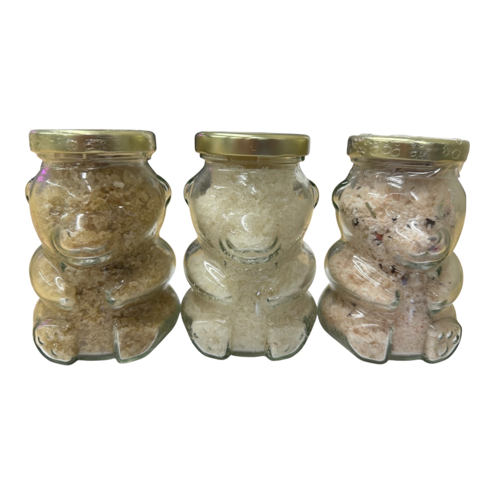 Handmade Bath Salts in Glass Bear Jar (8oz) | Luxury Epsom Salt Bath Soak | Multiple Scents Available