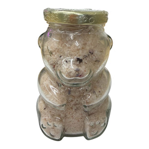 Handmade Bath Salts in Glass Bear Jar (8oz) | Luxury Epsom Salt Bath Soak | Multiple Scents Available