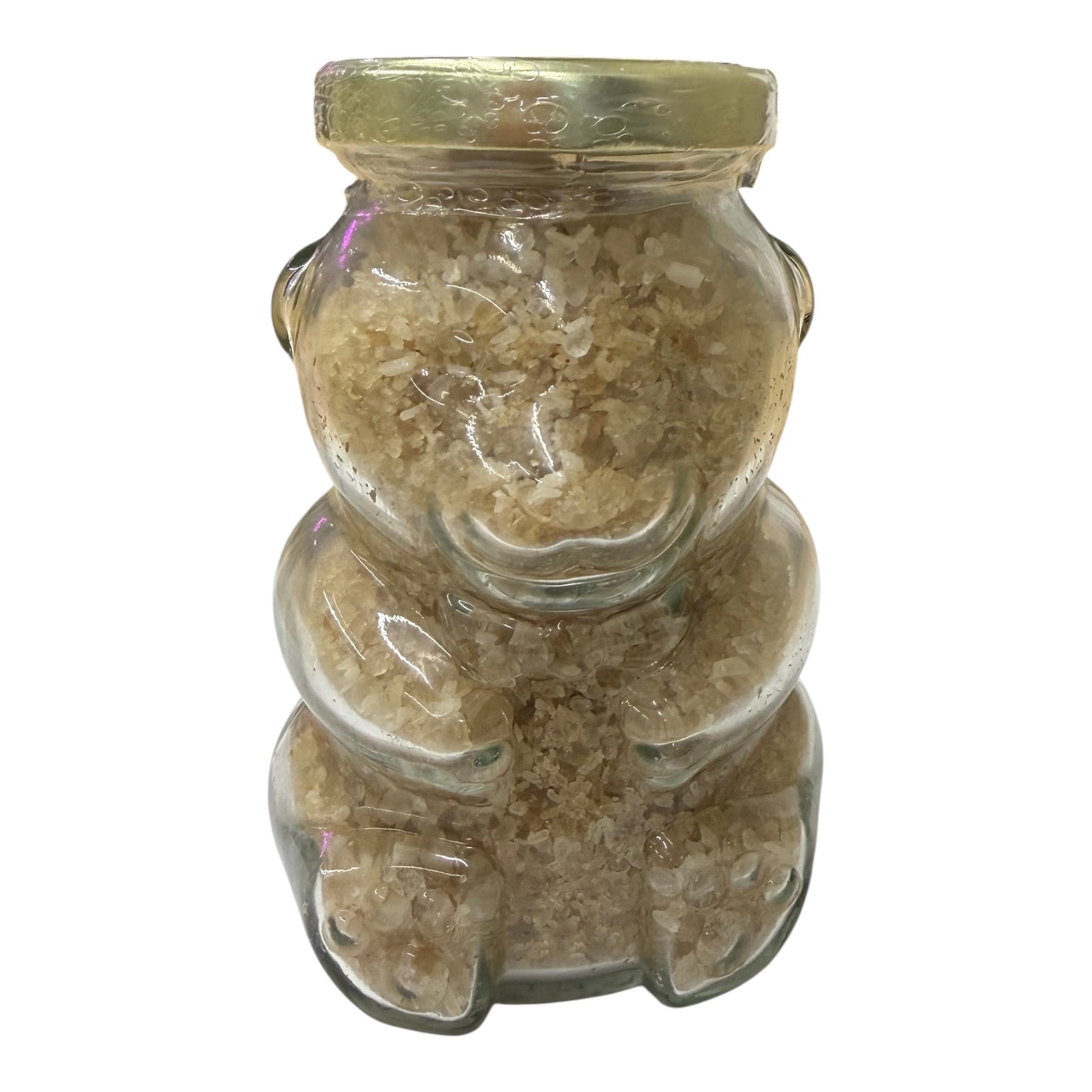 Handmade Bath Salts in Glass Bear Jar (8oz) | Luxury Epsom Salt Bath Soak | Multiple Scents Available