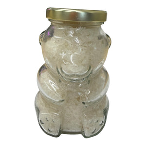 Handmade Bath Salts in Glass Bear Jar (8oz) | Luxury Epsom Salt Bath Soak | Multiple Scents Available