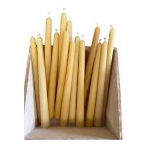 100% Pure Beeswax Taper Candles | Natural Honey Scented Candles
