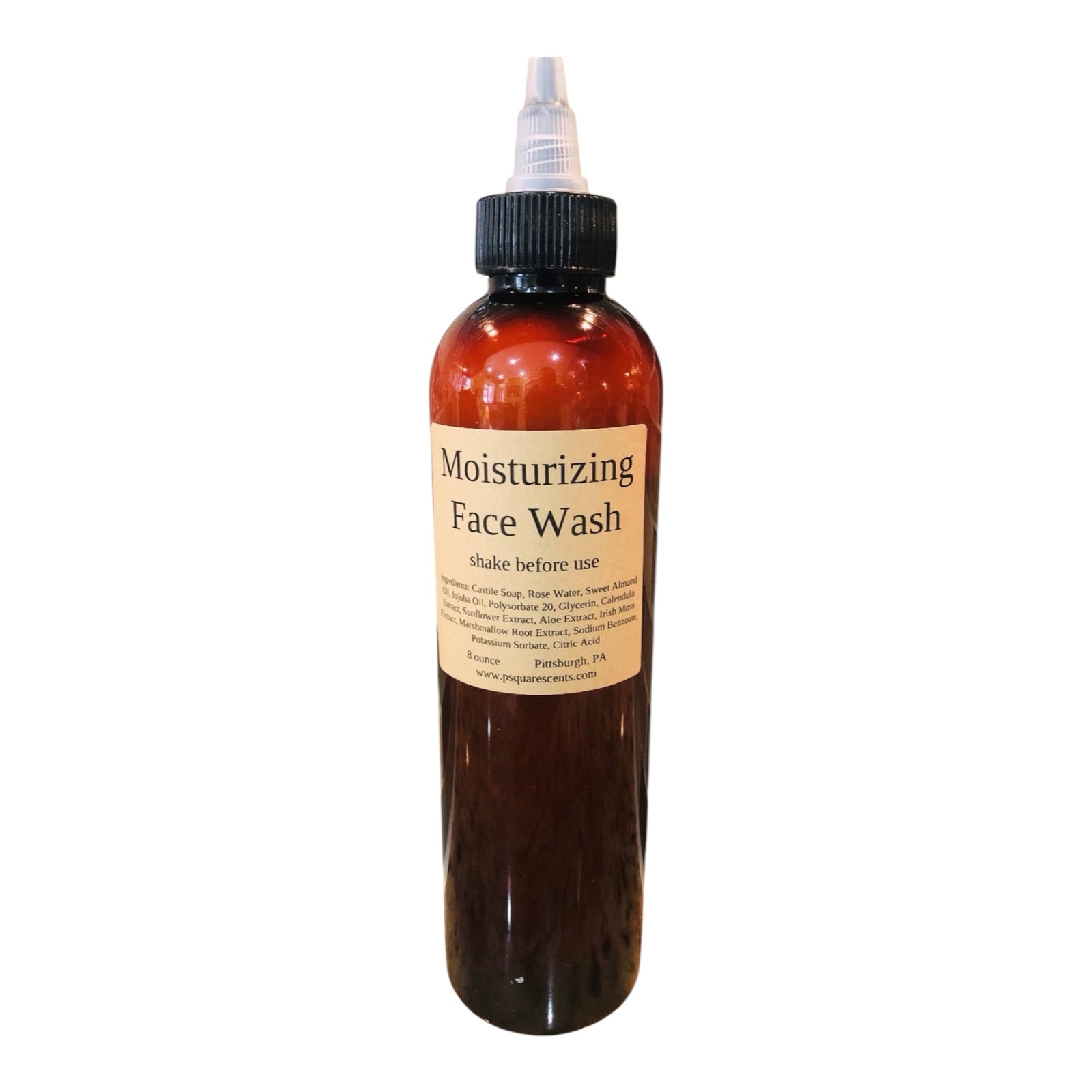 Rose Water Face Wash | Natural Liquid Facial Cleanser with Castile Soap