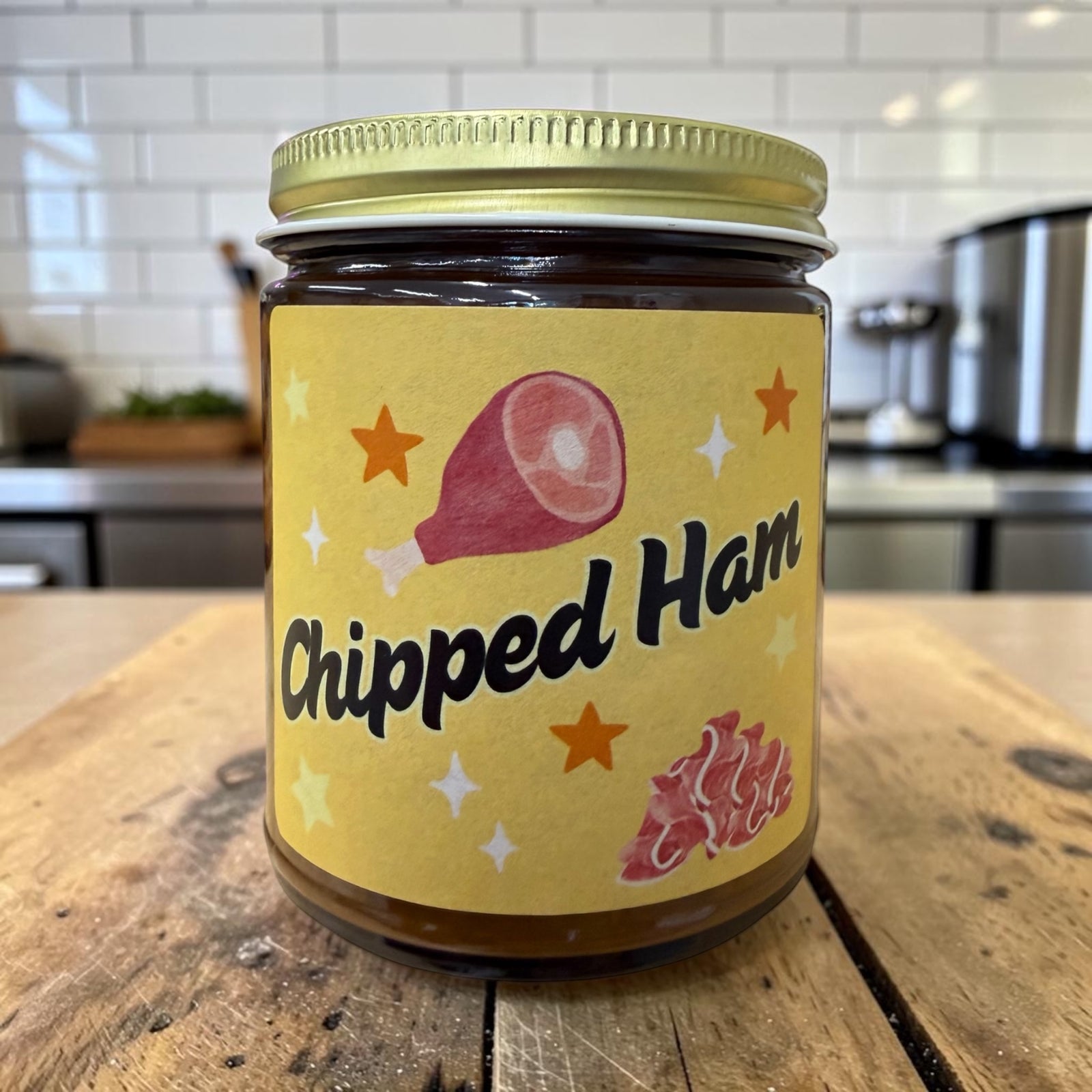 Chipped Chopped Ham Candle | Pittsburgh Novelty Soy Candle | Funny Food Gift