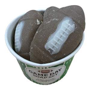 Game Day Football Soap Set (3-Pack Novelty Soap Gift | Cold Process | 7.2 oz)
