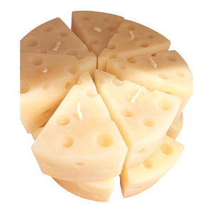 Cheese Wedge Beeswax Candle | 100% Pure Natural Beeswax Novelty Candle