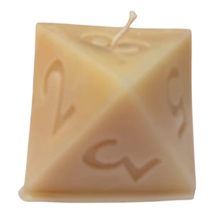 Dice Beeswax Candle | 100% Pure Natural Beeswax Gaming Candle | Handmade Novelty Candle