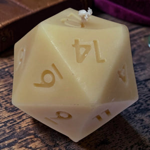 Dice Beeswax Candle | 100% Pure Natural Beeswax Gaming Candle | Handmade Novelty Candle