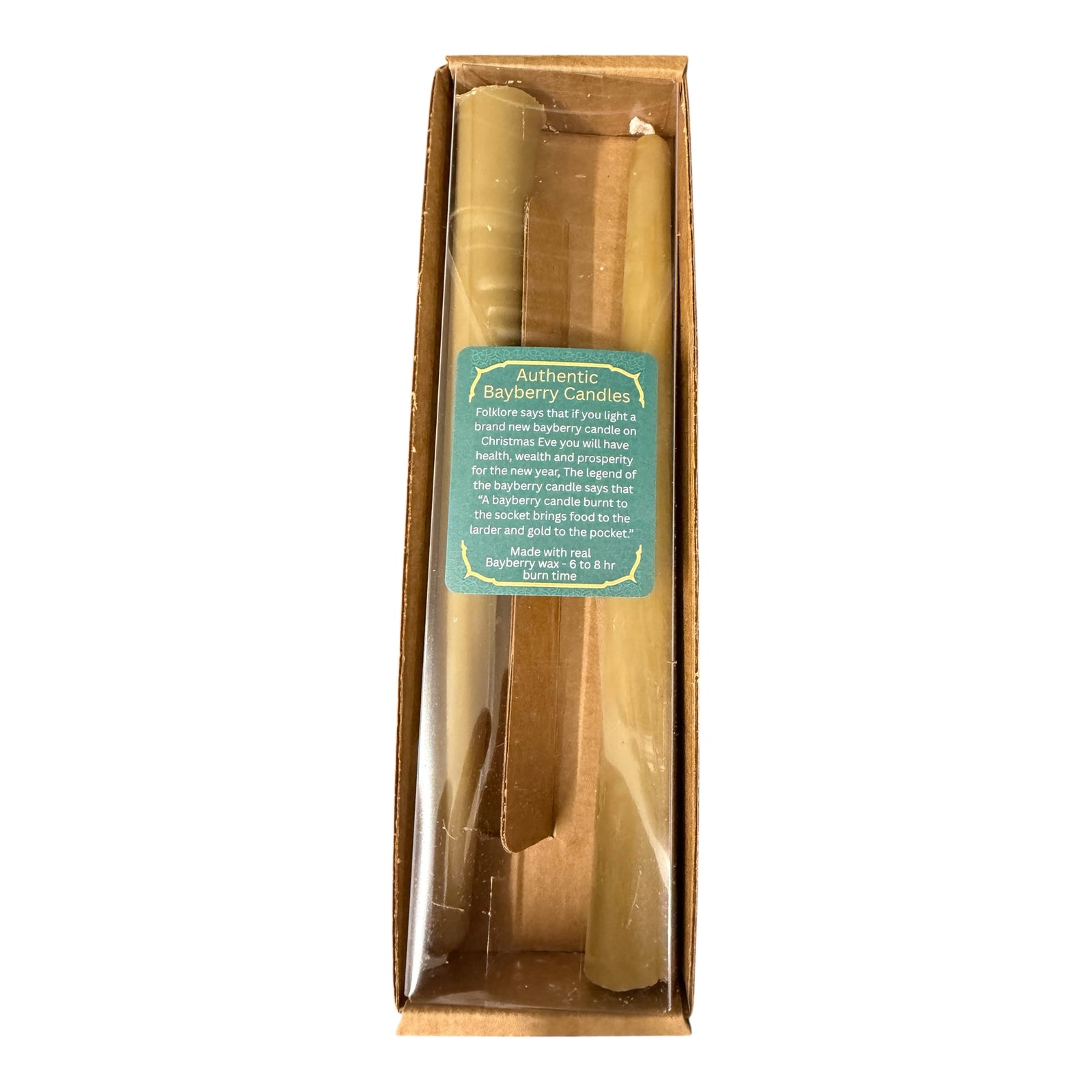 Authentic Bayberry Taper Candles | Traditional Myrtle Wax Holiday Candles