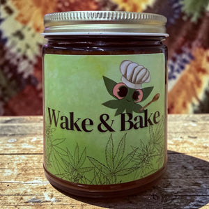 Wake and Bake Candle | Earthy Herbal Soy Candle | Unique Novelty Gift