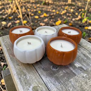 Pumpkin Candle | Ceramic Fall Candle | 7 oz Autumn Soy Candle
