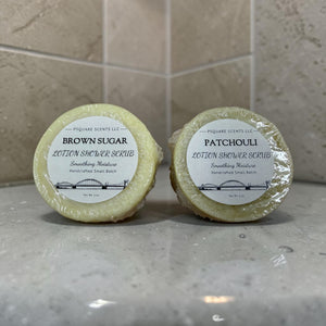 Shower Scrubby Lotion Bar | Exfoliating Sugar Scrub Bar & Moisturizing Body Lotion Bar | Handmade Bath & Body