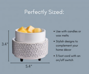 2-in-1 Electric Candle & Wax Melt Warmer | Includes 2 Handmade Soy Wax Melt Packs