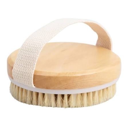 Natural Wooden Body Brush | Dry Brushing & Exfoliating Massage Tool 🌿✨