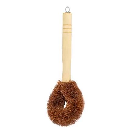 Natural Coconut Fiber Cleaning Brush | Eco-Friendly Pot & Glass Scrub Brush | Biodegradable Kitchen Brush