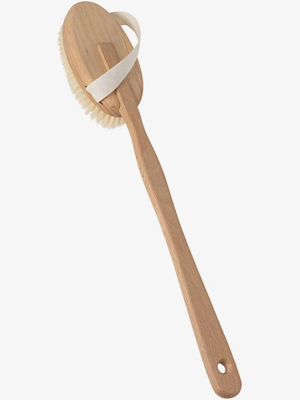 Long Wooden Handle Back Scrubber | Natural Bath Brush for Body Exfoliation & Self Care
