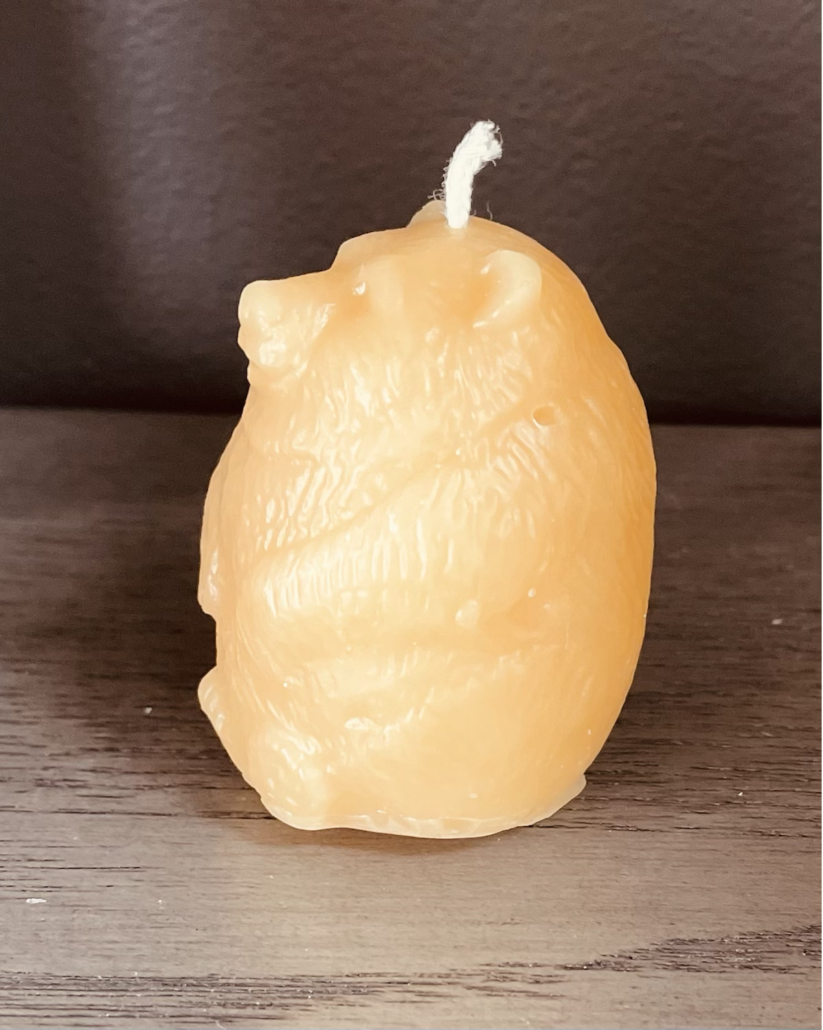 BEAR Pillar  VOTIVE 2.5" Tall, 100% Pure Natural Yellow Beeswax , Long Burning,