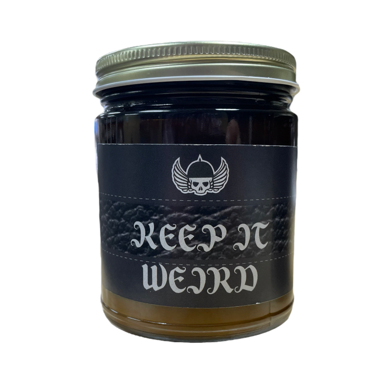 Murder Mystery Candles - Keep It Weird - small batch handmade natural soy candle - novelty fun horror